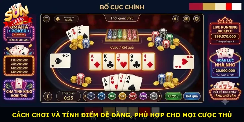 Cách chơi và tính điểm dễ dàng, phù hợp cho mọi cược thủ