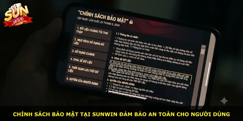 Chính sách bảo mật tại Sunwin đảm bảo an toàn cho người dùng