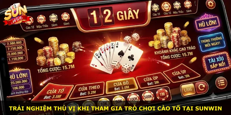 Trải nghiệm thú vị khi tham gia trò chơi Cào Tố tại Sunwin